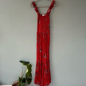 Skylar + Madison Red Floral Jumpsuit